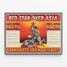 Vintage-Poster Rote Stern auf Asien – Wanddekoration Politisch — gerahmtes Bild an der Wand