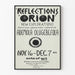 Ausstellungsposter Reflections Orion von Ademola Olugebefola
