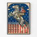 Vintage-Poster Reithosen Hermann Scherrer München galoppierende Pferd