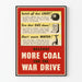 Vintage-Poster zur Bewusstseinsbildung für Energieeinsparung im Kriegseinsatz