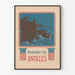 Vintage-Poster „Remember the Antilles“ für historische Wanddekoration