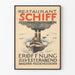 Vintage-Poster Restaurant Schiff Kleinhüningen 1928