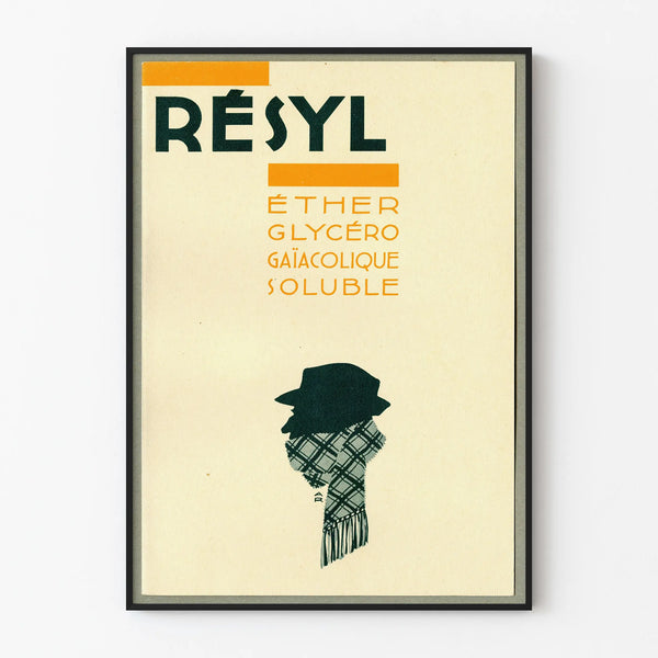 Vintage-Poster Résyl – Texturierte Wanddekoration