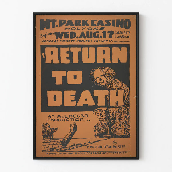 Vintage-Poster Rückkehr zum Tod - Bundes-Theaterprojekt