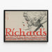 Vintage-Richards-Poster mit stilisiertem Frauenprofil — gerahmtes Bild an der Wand