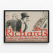 Vintage-Poster Richards Grill Wanddekoration — gerahmtes Bild an der Wand
