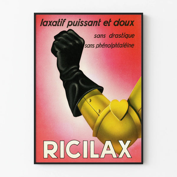 Vintage-Ricilax-Poster, kraftvolle und sanfte Wanddekoration