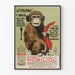 Vintage-Poster MobilioL Wanddekoration Affe