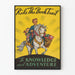 Vintage-Poster "Ride The Book Trail" für pädagogische Wanddekoration