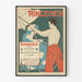 Vintage-Poster Ringkämpfer - Grafische und stilisierte Wanddekoration