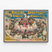 Vintage-Poster Ringling Bros 61 Pferde Reitshow — gerahmtes Bild an der Wand