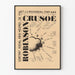 Vintage-Typografie-Poster Robinson Crusoe