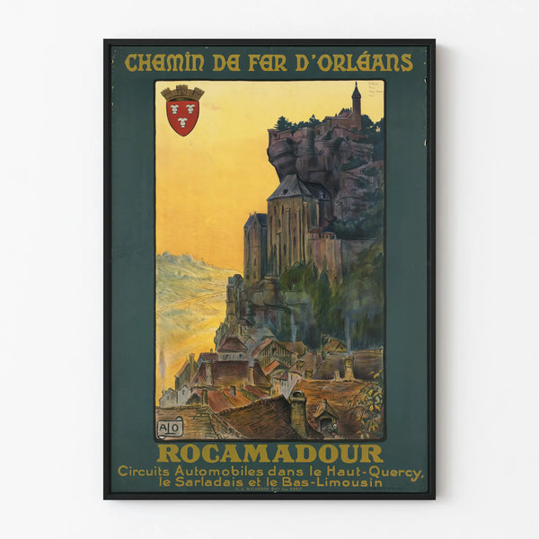 Vintage-Poster Rocamadour - Automobilrundfahrten Haut-Quercy und Bas-Limousin