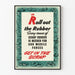 Vintage-Poster Roll Out The Rubber für patriotische Wanddekoration