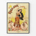 Vintage-Poster Rosa d'Or elegante Wanddekoration