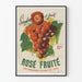 Vintage-Poster Fruchtiger Rosé – Wanddekoration Wein & Trauben