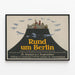 Vintage-Poster Rund um Berlin - Wanddekoration Luftfahrt und Stadt — gerahmtes Bild an der Wand