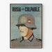 Vintage-Poster Krieg 'Russland ist schuldig' Soldat mit Helm