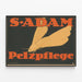 Vintage-Poster S-Adam Pelzpflege mit kontrastreichen Farben — gerahmtes Bild an der Wand