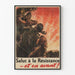 Vintage-Propagandaposter „Gruß an den Widerstand – und vorwärts!“
