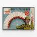 Vintage-Poster Salute the Soldier - Militärische Wanddekoration — gerahmtes Bild an der Wand
