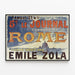 Vintage-Poster Le Journal commencera Rome von Émile Zola — gerahmtes Bild an der Wand