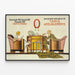 Vintage-Poster der jährlichen Ausstellung für Teppiche und Möbel — gerahmtes Bild an der Wand