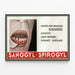 Vintage-Werbeplakat Sanogyl Spirogyl – Zahnwanddekoration — gerahmtes Bild an der Wand