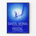 Vintage-Werbeplakat Santal Monal Prostal blauer Methylencarbonat