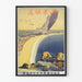Vintage-Poster Shantung-Bahn Reiher - Natur- und Reise-Wanddekoration