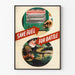 Vintage-Poster der Militärpropaganda „Sparen Sie Treibstoff für den Kampf“