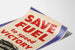 Vintage-Poster Save Fuel to Speed Victory - Retro-Wanddekoration