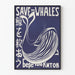 Poster Save The Whales - Vintage Meeresdekorationswandbild