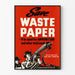Vintage-Poster Save Waste Paper – Engagierte Wanddekoration