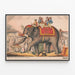 Vintage-Poster Zirkus Elefanten und Akrobaten — gerahmtes Bild an der Wand