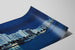 Miami Beach Skyline Nachtposter — Ansicht des Kunstwerks