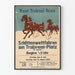 Vintage-Poster vom Pferdeschlittenrennen am Trabrenn-Platz von 1929