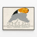 Vintage-Poster SCHULER Illustration Mode und Haute Couture — gerahmtes Bild an der Wand