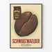 Vintage-Poster Schwarzwälder Kaffee Dekor für Kaffeeliebhaber