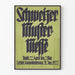 Schweizer Poster Muster Messe Basel 1922 – Vintage Poster Wanddekoration