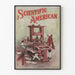 Vintage-Poster Scientific American - Historische Druckmaschine