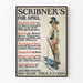 Vintage-Poster Scribner's für April Krieg der Buren und Literatur