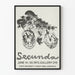 Abstraktes Kunstposter Secunda 1973 Galerie 219 Buffalo