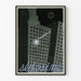 Poster Art Deco Gebäude Nacht mit Text Schlaflosigkeit