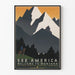 Vintage-Poster See America Willkommen in Montana