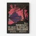 Vintage-Poster Norwegen Land der Mitternachtssonne - Wanddekoration Reise