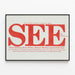 Vintage-Poster „See“ – Wanddekoration Kunst und Poesie — gerahmtes Bild an der Wand