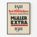 Vintage-Poster Müller Extra 1811-1911 Jubiläum
