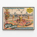 Vintage-Poster Sells Brothers Enormous United Shows - The Mighty Cradoc und die großen römischen Äxte — gerahmtes Bild an der Wand