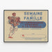 Vintage-Poster Familienwoche vom Generalamt für Familie — gerahmtes Bild an der Wand